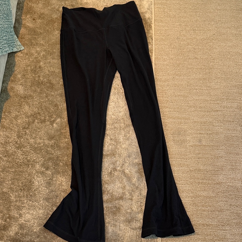 Lululemon Black Flared Yoga Pants size large